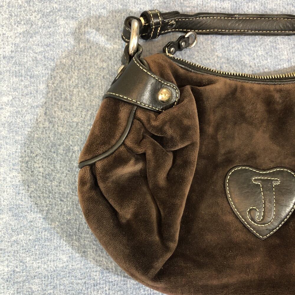 Vtg Brown Juicy Couture Purse Handbag Bag Velour Terry Cloth Juicy City Girl Y2K - Picture 8 of 10